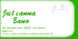 julianna bano business card
