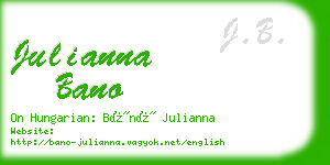 julianna bano business card